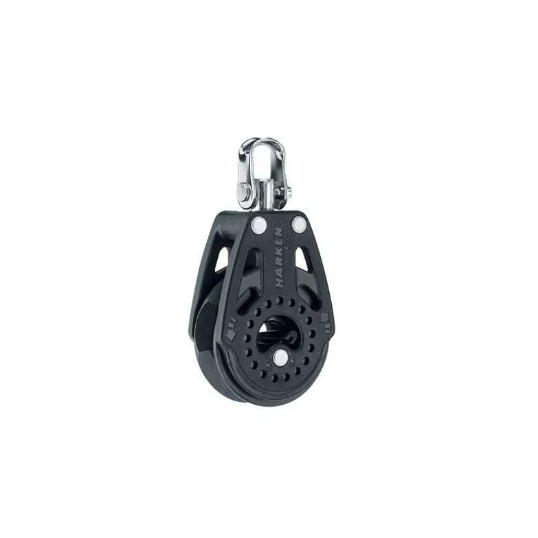 Harken 40mm Carbo Ratschblock, 1-scheibig, mit Wirbel